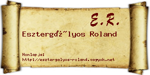 Esztergályos Roland névjegykártya